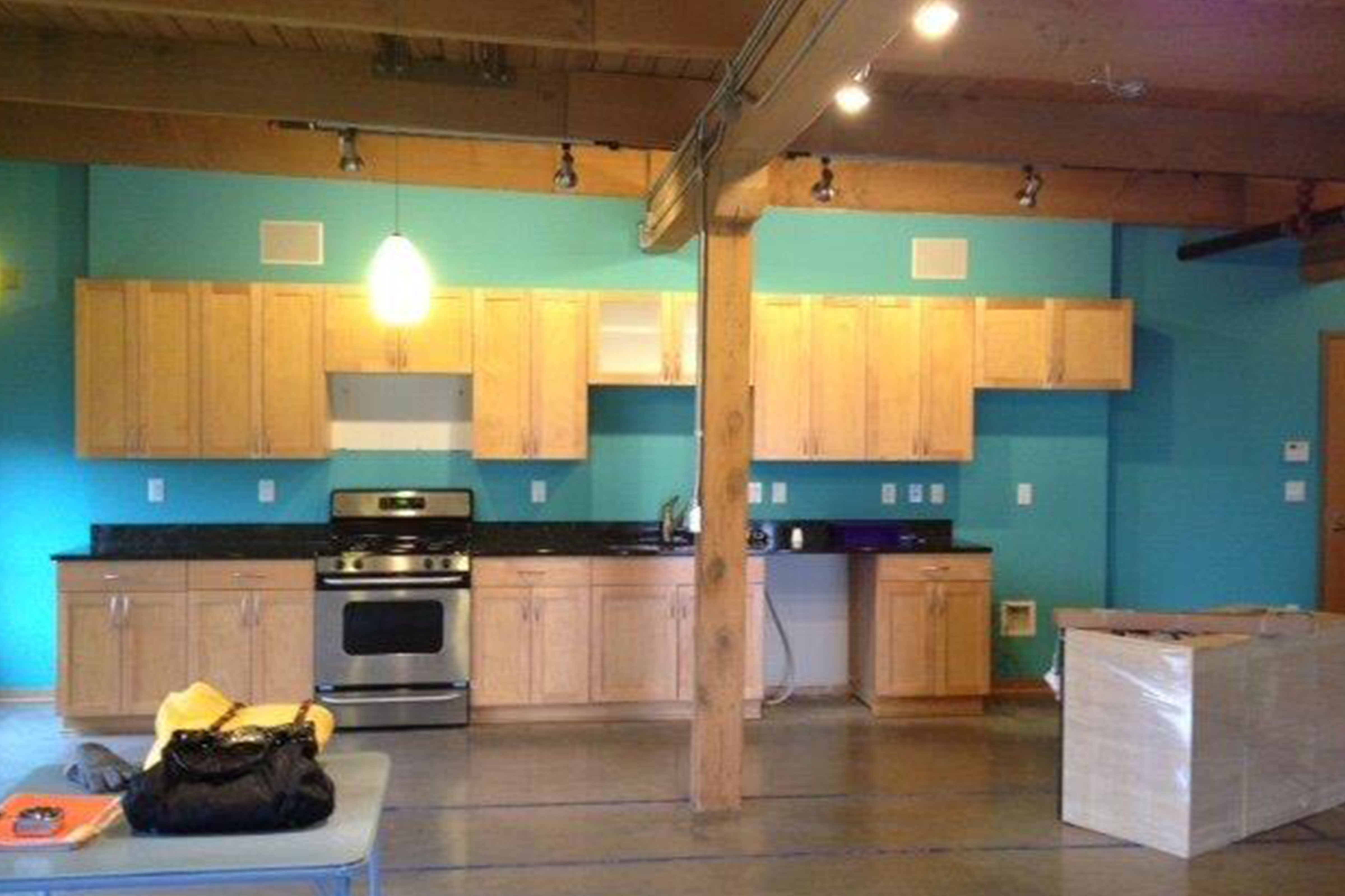Before Photo Industrial Rustic Loft Kitchen Before Photo Industrial Rustic Loft Kitchen