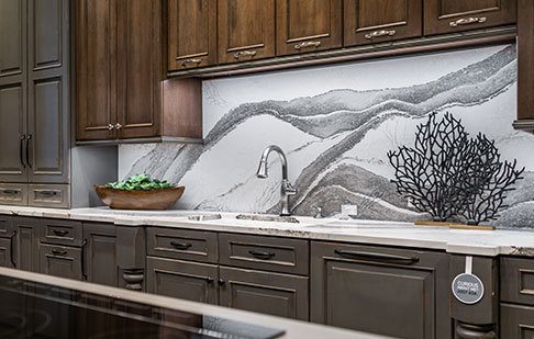 Two tone traditional modern kitchen design and cabinetry