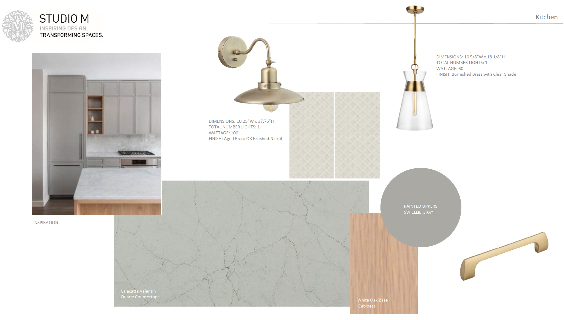 Design inspiration featuring warm woods and gold accents
