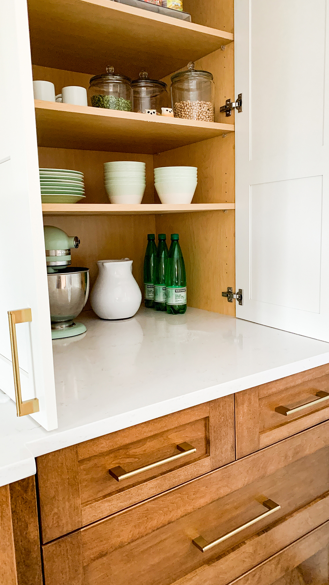 Pull Out KItchen Mixer Cabinet - Transitional - Kitchen